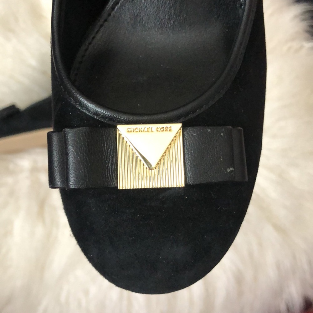 Michael Kors Black Suede Block Heels - Picture 2 of 9